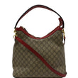 GUCCI Linea A Supreme Coated Canvas Hobo Shoulder Bag Beige 414930
