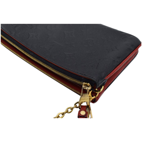 LOUIS VUITTON Double Zip Pochette Monogram Empreinte Crossbody Bag Navy Blue - Hot Deals