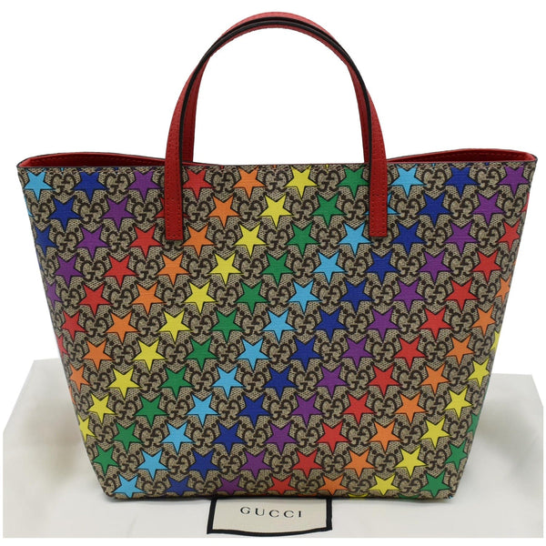 GUCCI Children's Rainbow Star Supreme Canvas Tote Bag Multicolor 410812