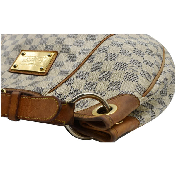 LOUIS VUITTON  Galliera PM Damier Azur Shoulder Tote Bag White