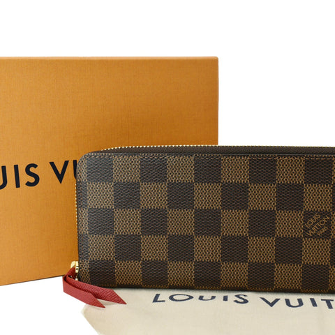 LOUIS VUITTON Clemence Monogram Canvas Zippy Wallet Brown