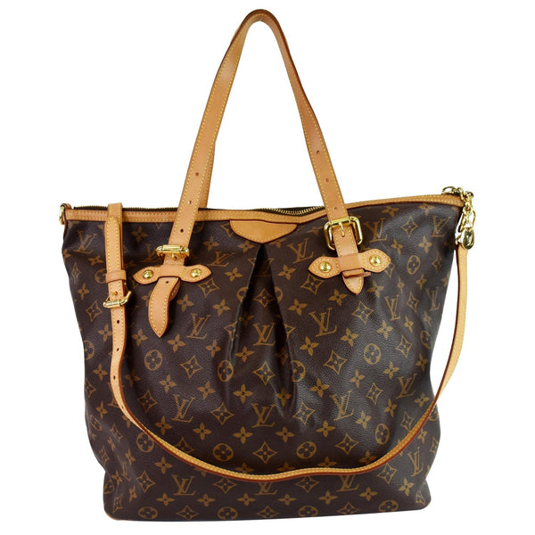 LOUIS VUITTON Palermo GM Monogram Canvas Tote Shoulder Bag Brown