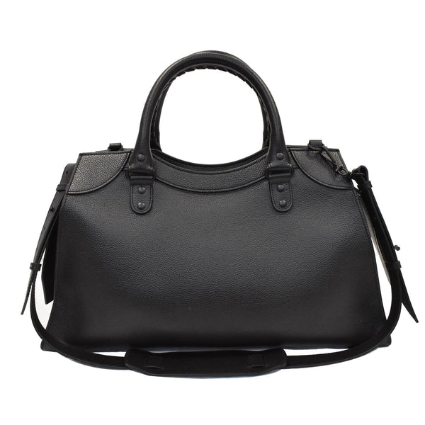 BALENCIAGA Medium Neo Classic City Leather Top Handle Bag Black