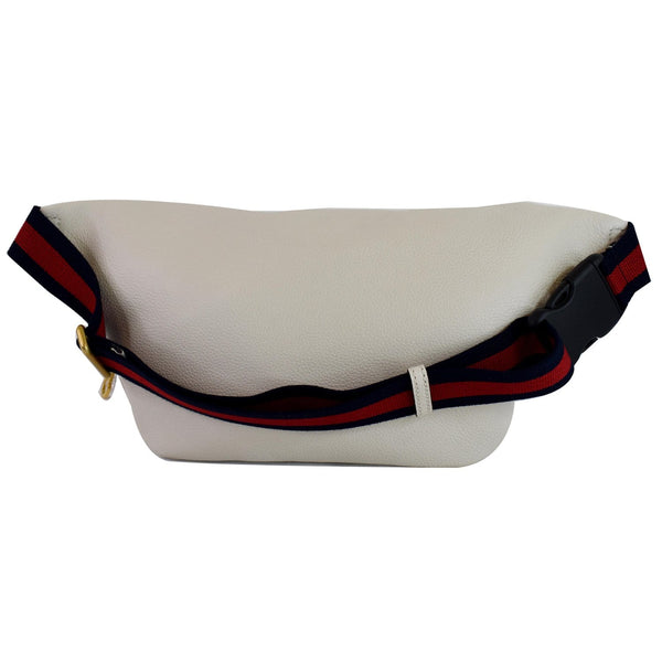 GUCCI Print Leather Medium Belt Waist Bum Bag White 530412