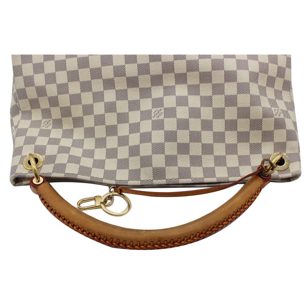 LOUIS VUITTON Artsy MM Damier Azur Shoulder Bag White