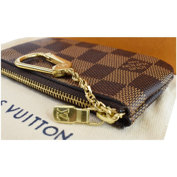 Louis Vuitton Pochette Key Cles Damier Ebene Coin Case - corner focused