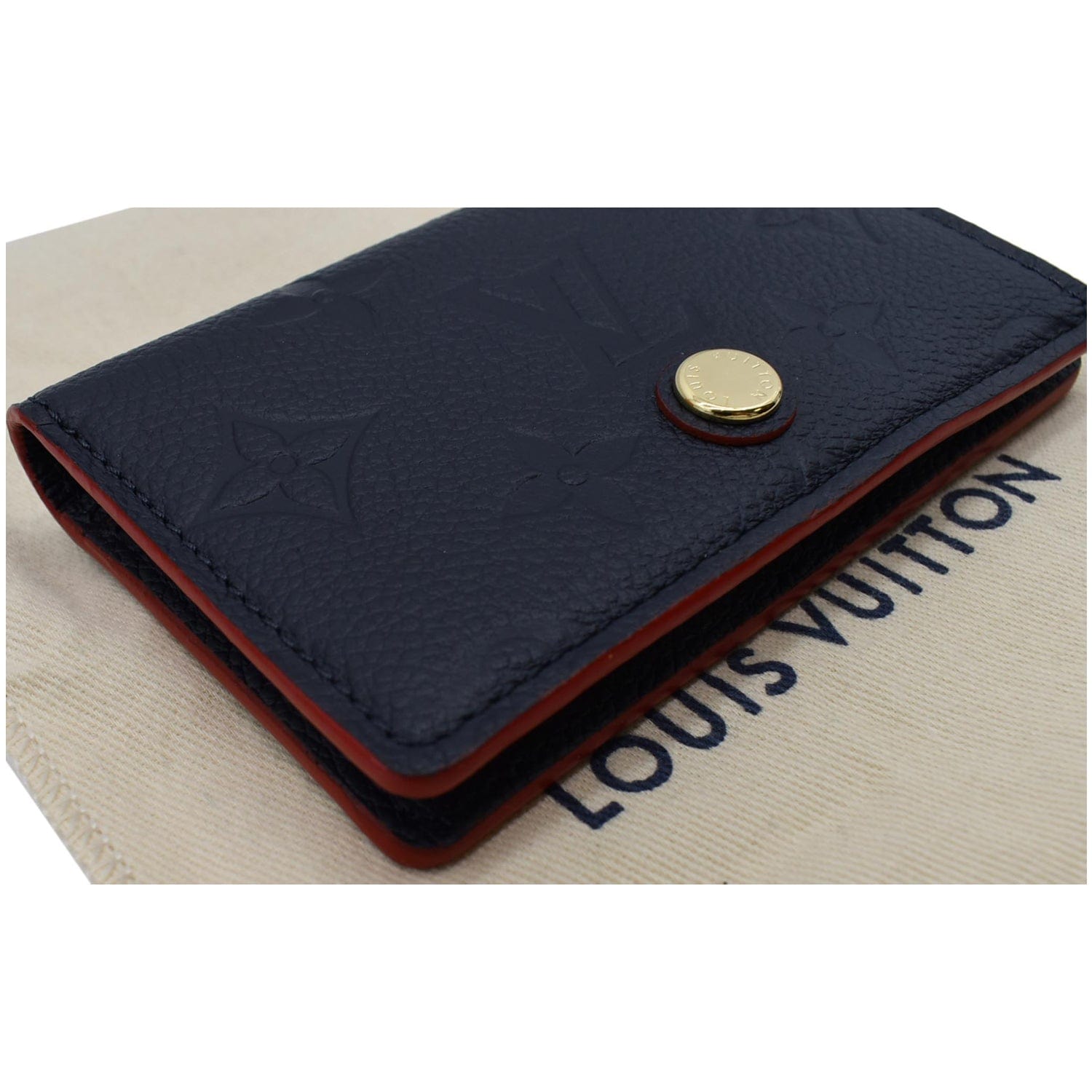 Louis Vuitton Multicartes Navy Leather Wallet (Pre-Owned)