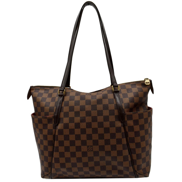 LOUIS VUITTON Totally MM Damier Ebene Shoulder Bag Brown