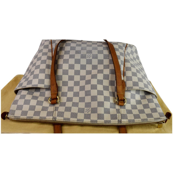 Louis Vuitton Totally MM Damier Azur Shoulder Bag Women - top front view