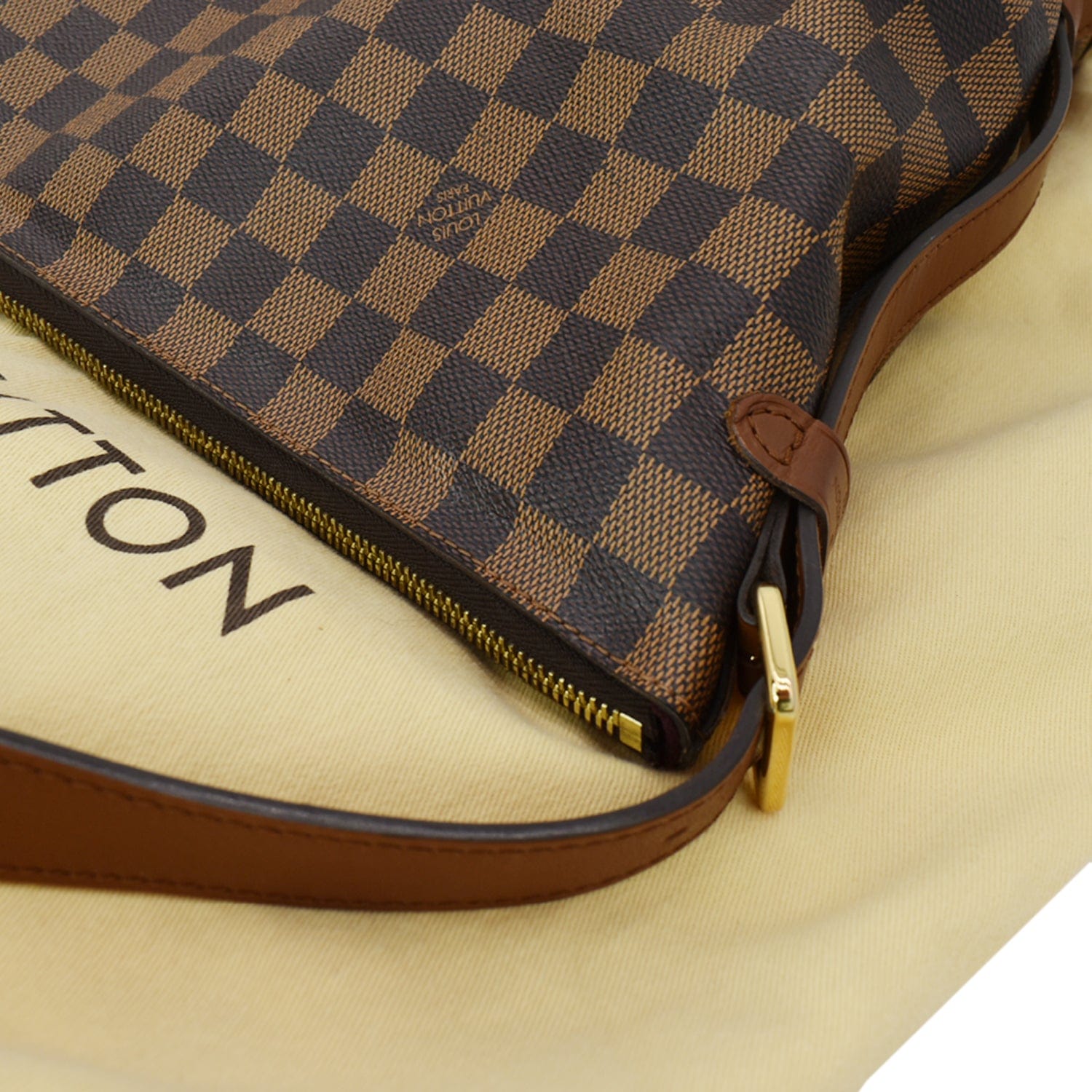 Louis Vuitton, Bags, Authentic Louis Vuitton Damier Ebene Large Ew  Satchel Shoulder Bag Brown Pink
