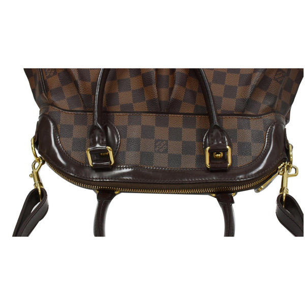 Louis Vuitton Trevi PM Damier Ebene Shoulder Bag - top zip view