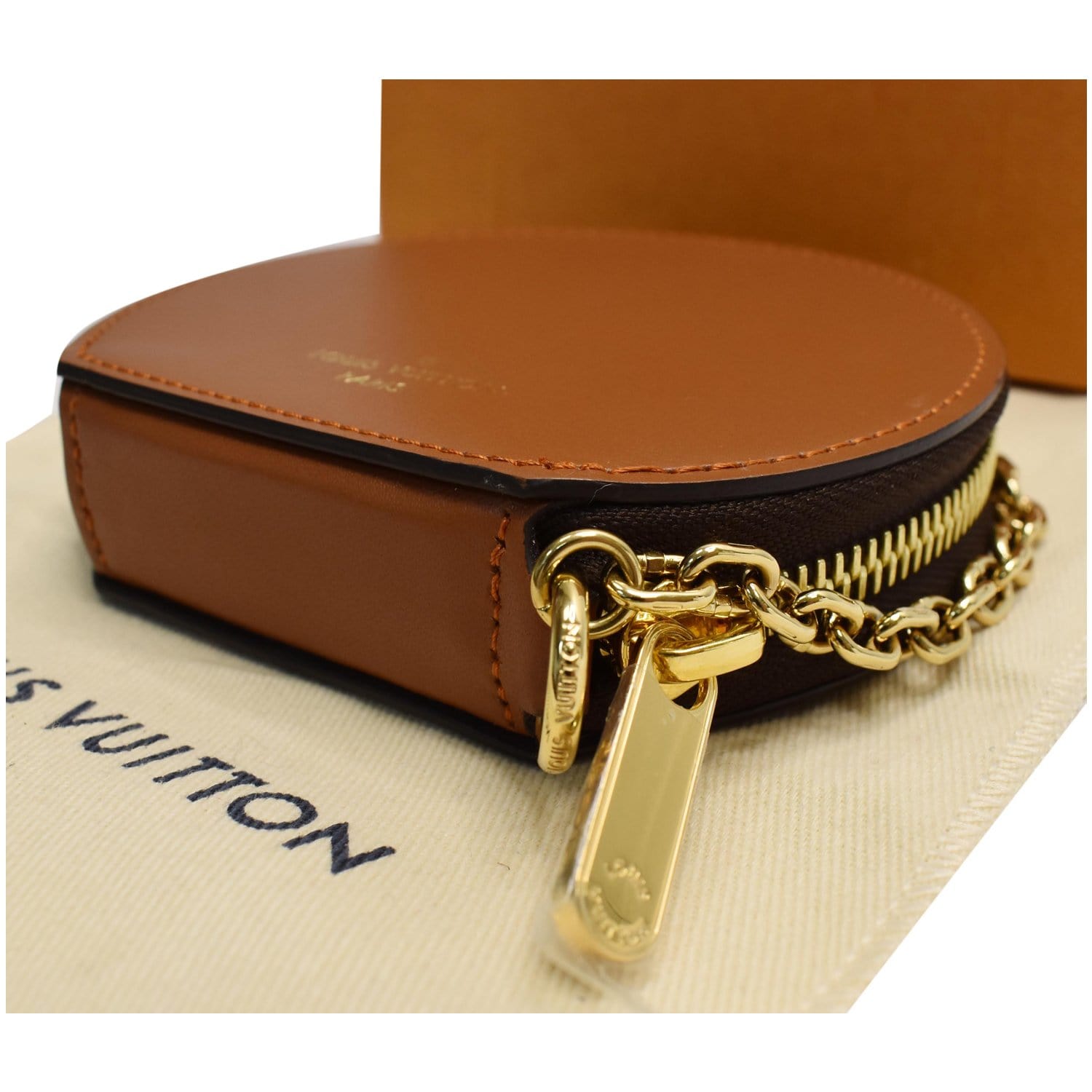 LOUIS VUITTON Catgram Card Case Orange M63900 LV Auth 28600