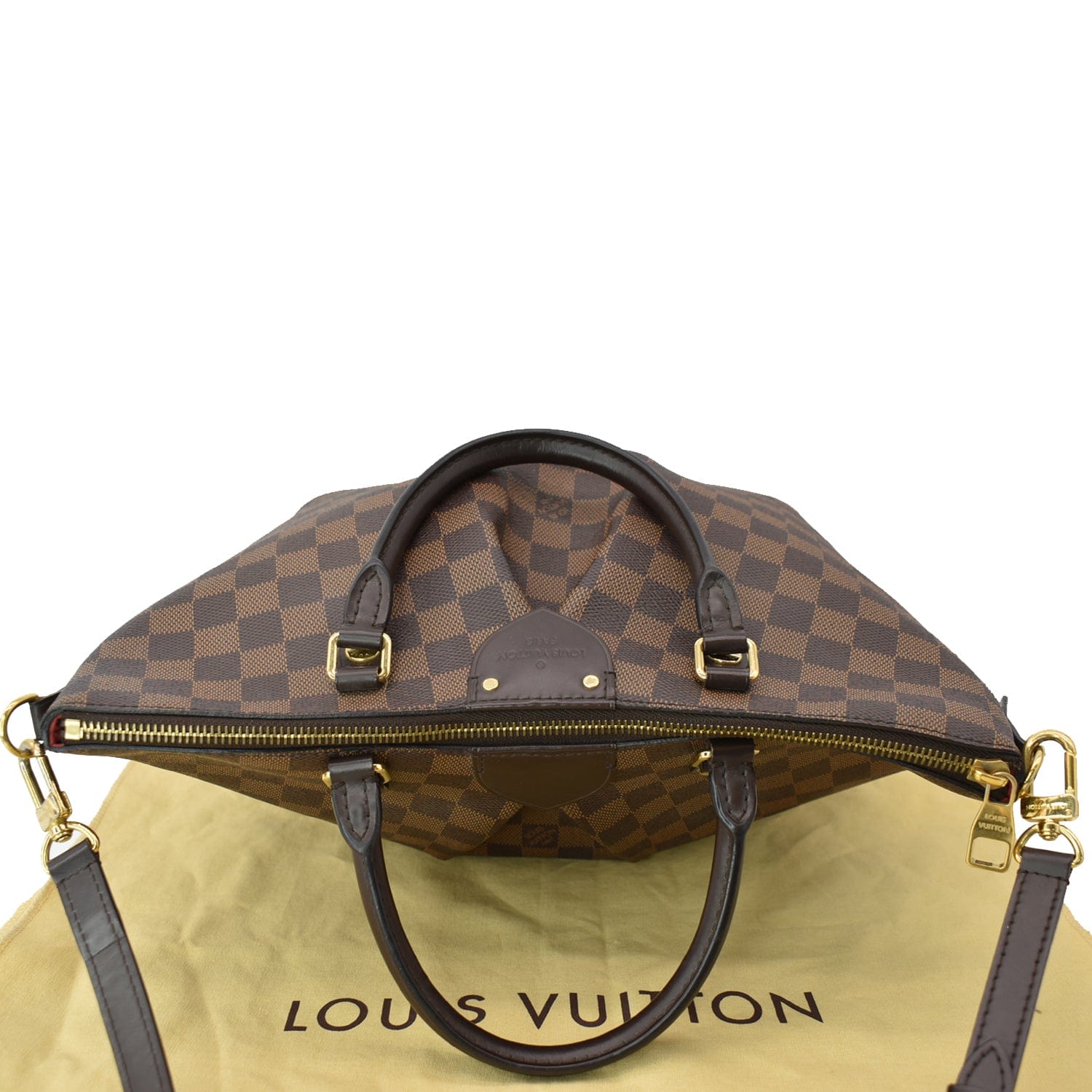 Louis Vuitton Siena PM Damier Ebene Shoulder Bag Brown