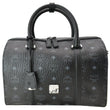 MCM Visetos Canvas Boston Bag Black