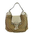 Gucci Emily Medium GG Canvas Hobo Shoulder Bag Beige