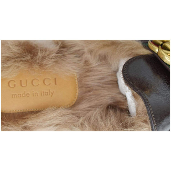 Gucci Princetown Fur Leather Slipper Cocoa Brown - made in Itlay