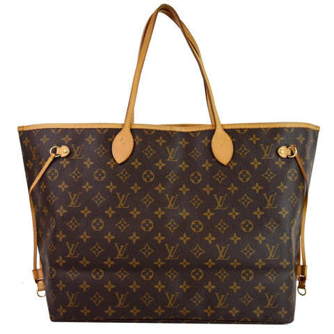LOUIS VUITTON Neverfull GM Monogram Canvas Tote Shoulder Bag Brown