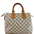 LOUIS VUITTON Speedy 25 Damier Azur Satchel Bag White