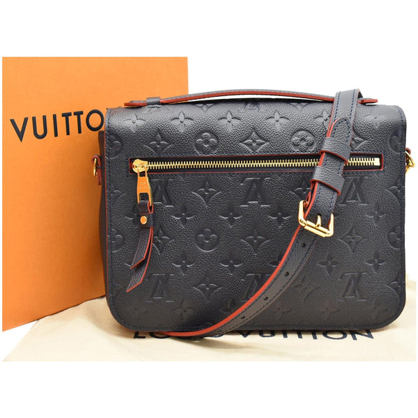 LOUIS VUITTON Metis Pochette Empreinte Leather Crossbody Bag Blue