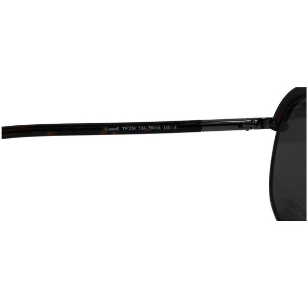 TOM FORD FT0234 13A 59 Russell Gunmetal Havana Sunglasses Grey Lens