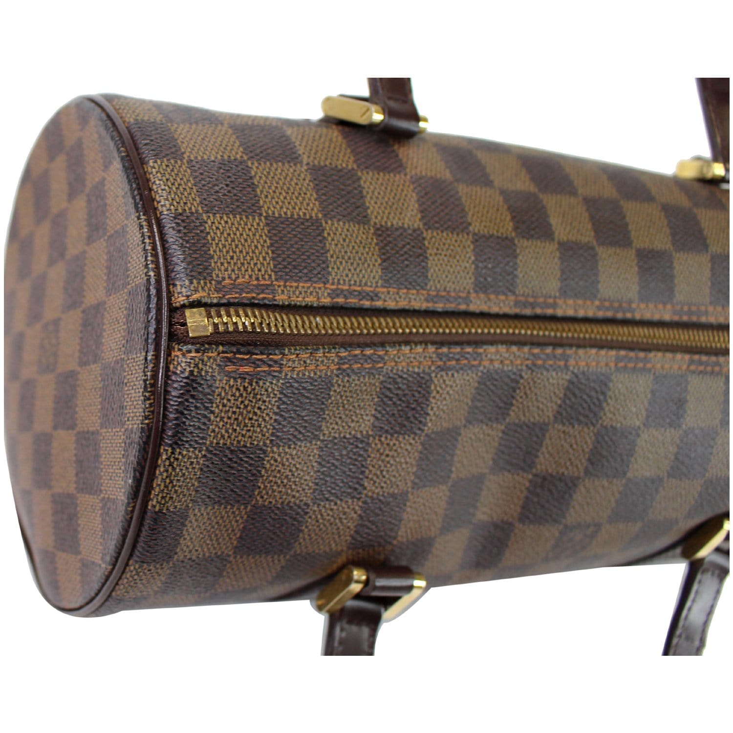 Louis Vuitton Damier Ebene Canvas Leather Papillon 30 cm Shoulder Bag at  1stDibs