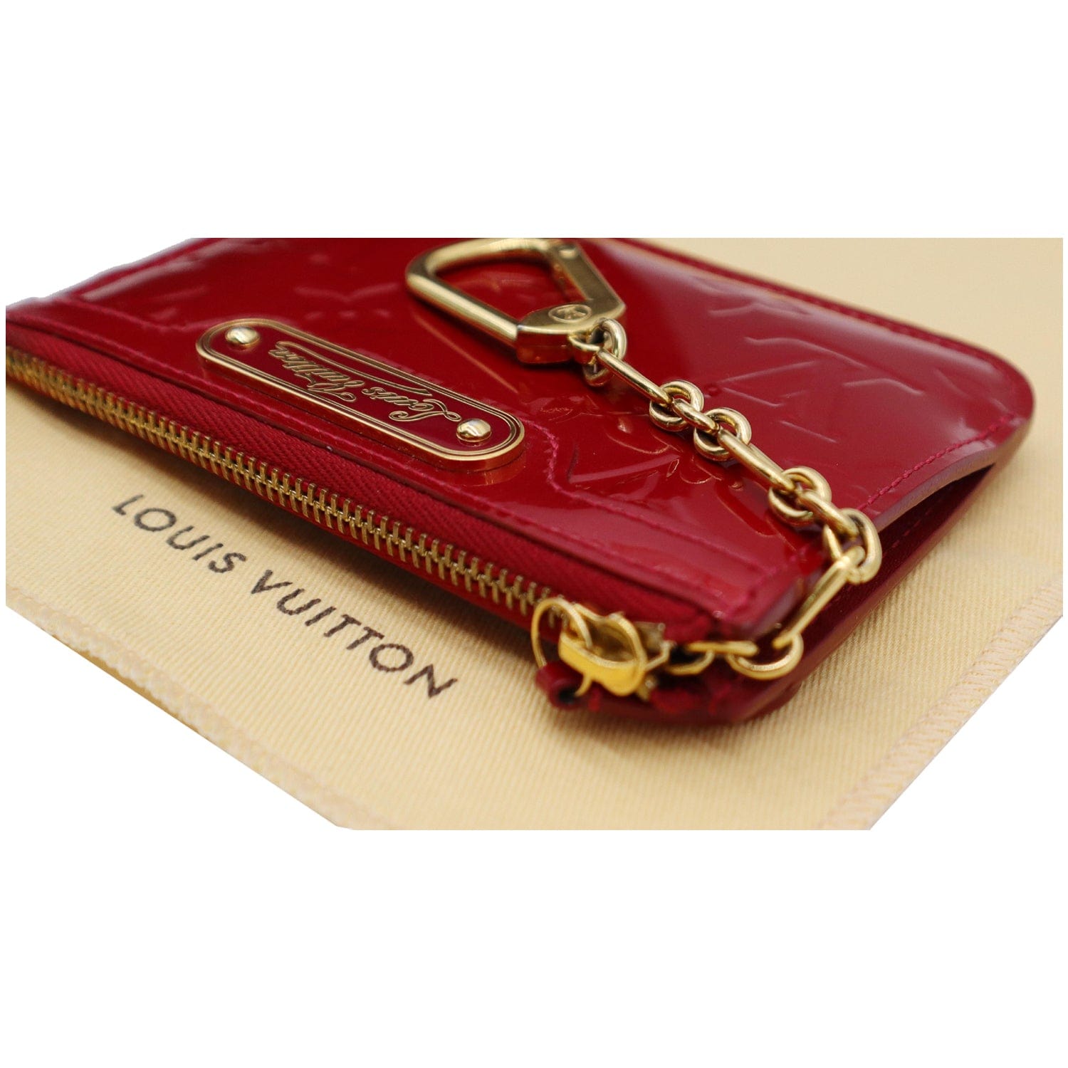 Louis Vuitton Monogram Vernis Pochette Cles Coin Purse Keychain 860677