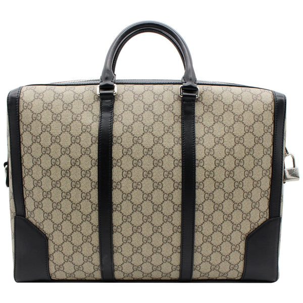 Gucci Eden GG Supreme Canvas Briefcase Bag Beige - front view