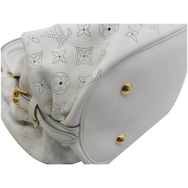 LOUIS VUITTON Mahina XL Monogram Leather Hobo Bag White