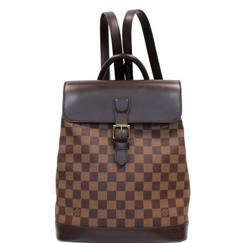 LOUIS VUITTON Soho Damier Ebene Backpack Bag Brown