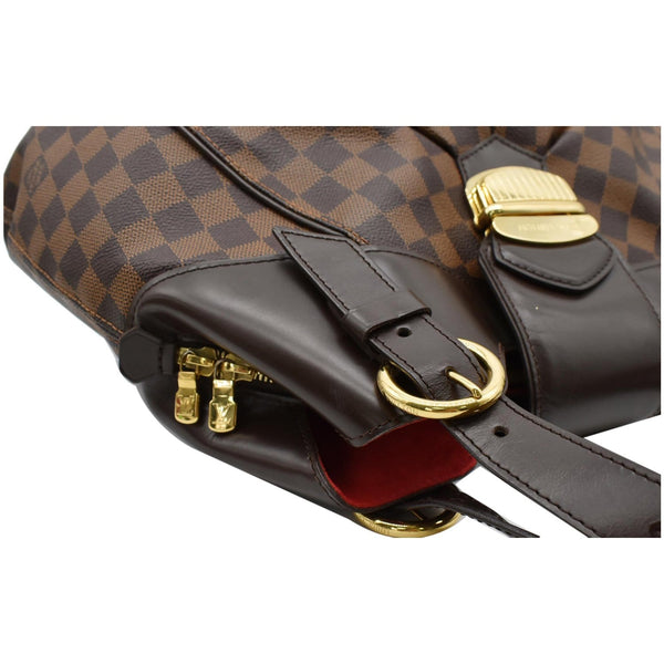 LOUIS VUITTON Sistina GM Damier Ebene Shoulder Bag Brown