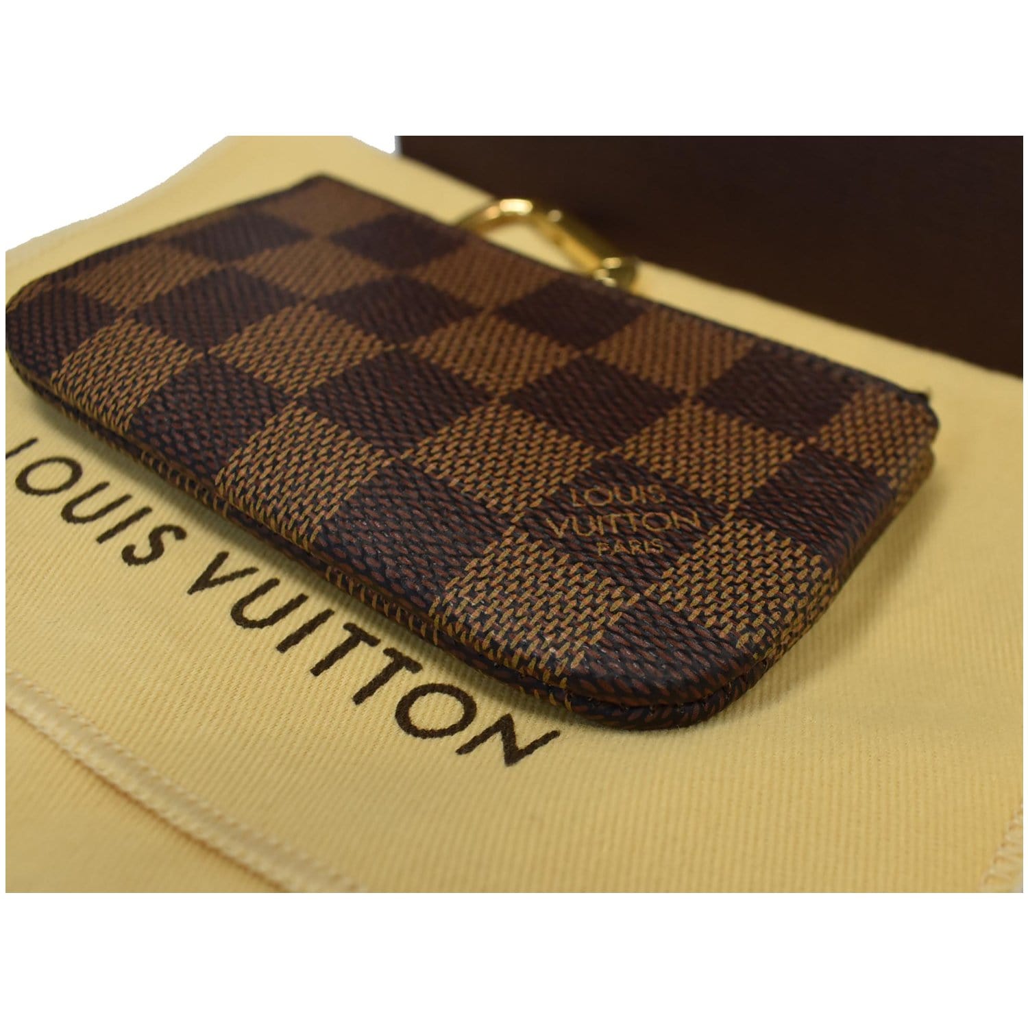 Louis Vuitton Brown Key Pouch Pochette Impossible Ultra Rare 1st Damier Ebene