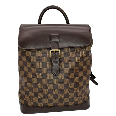 LOUIS VUITTON Soho Damier Ebene Backpack Bag Brown