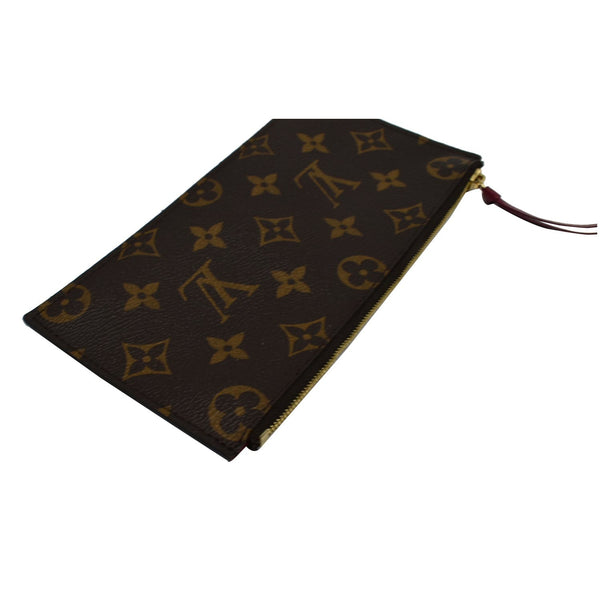 LOUIS VUITTON Felicie Zippered Monogram Canvas Insert Pouch Brown