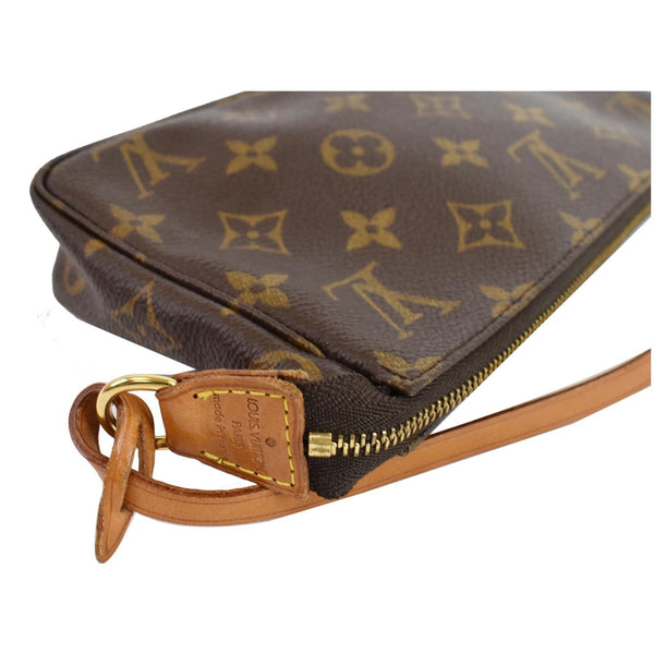 Louis Vuitton Pochette Monogram Canvas Pouch Brown - leather strip