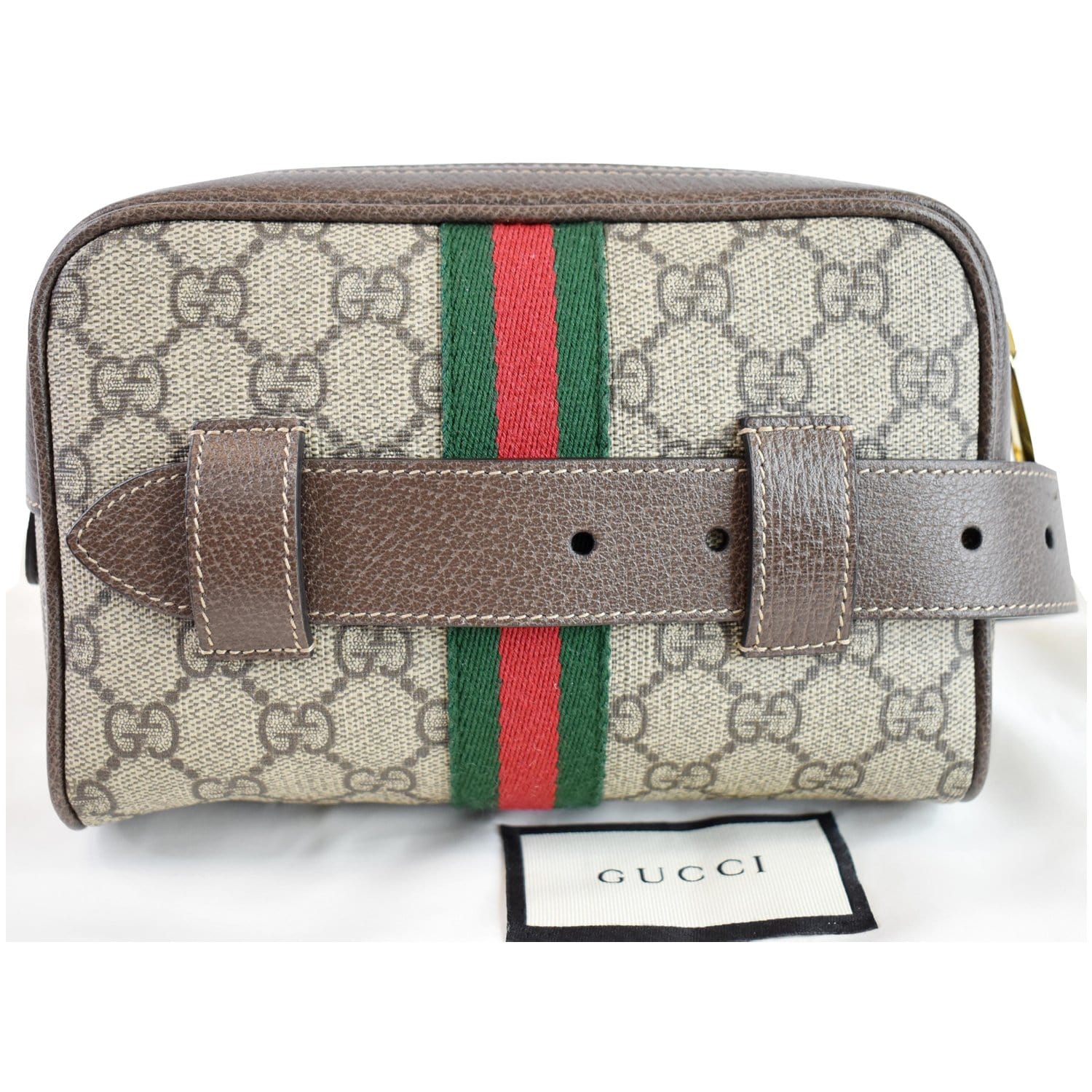 Gucci Brown Original GG Supreme Canvas Web Ophidia Shoulder Bag