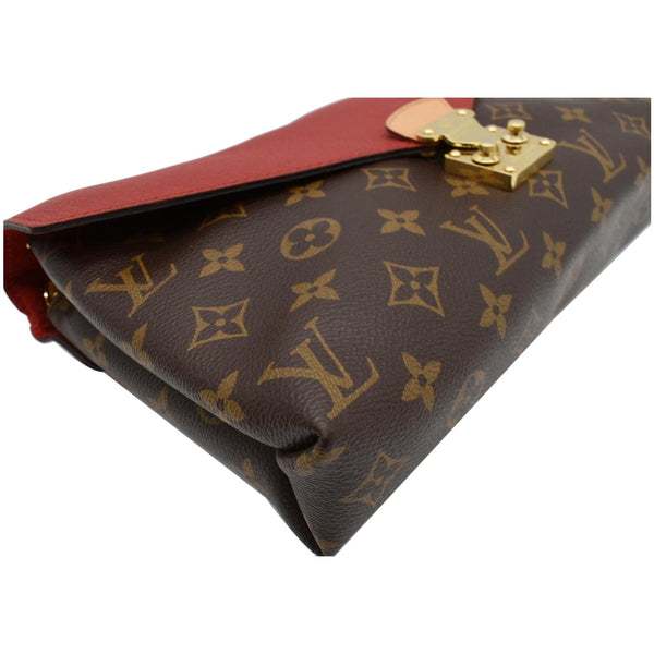 LOUIS VUITTON Pallas Chain Monogram Canvas Crossbody Bag Brown