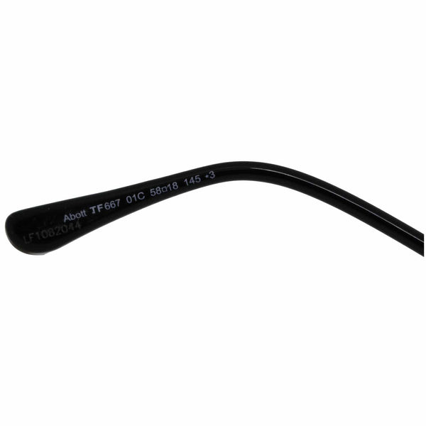 Tom Ford FT667 01C Shiny Black Sunglasses Smoke Mirrored Lens