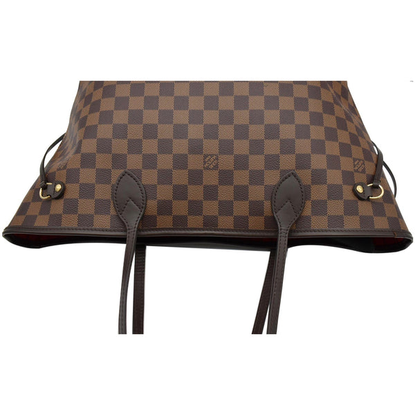 LOUIS VUITTON Neverfull MM Damier Ebene Tote Bag Brown