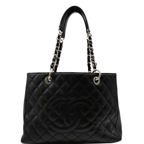 CHANEL Grand Shopping GST Caviar Leather Tote Bag Black