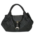FENDI Spy Nappa Leather Satchel Bag Black