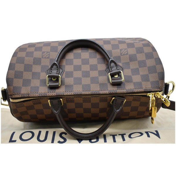 LOUIS VUITTON Speedy 30 Bandouliere Damier Ebene Shoulder Bag Brown