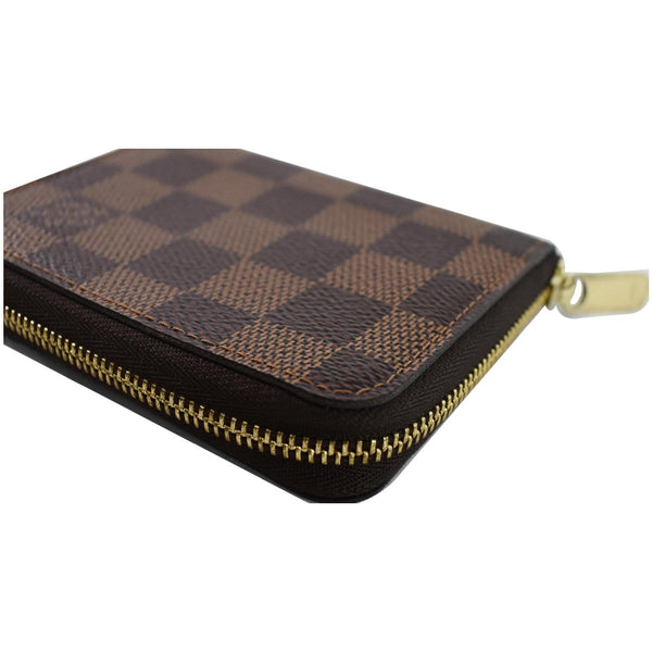 LOUIS VUITTON Damier Ebene Zippy Coin Purse Brown