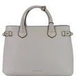 BURBERRY Banner Medium House Check Tote Bag White