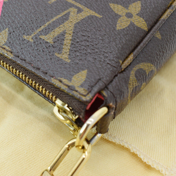 LOUIS VUITTON Grenade V Monogram Canvas Accessories Pochette Bag Brown