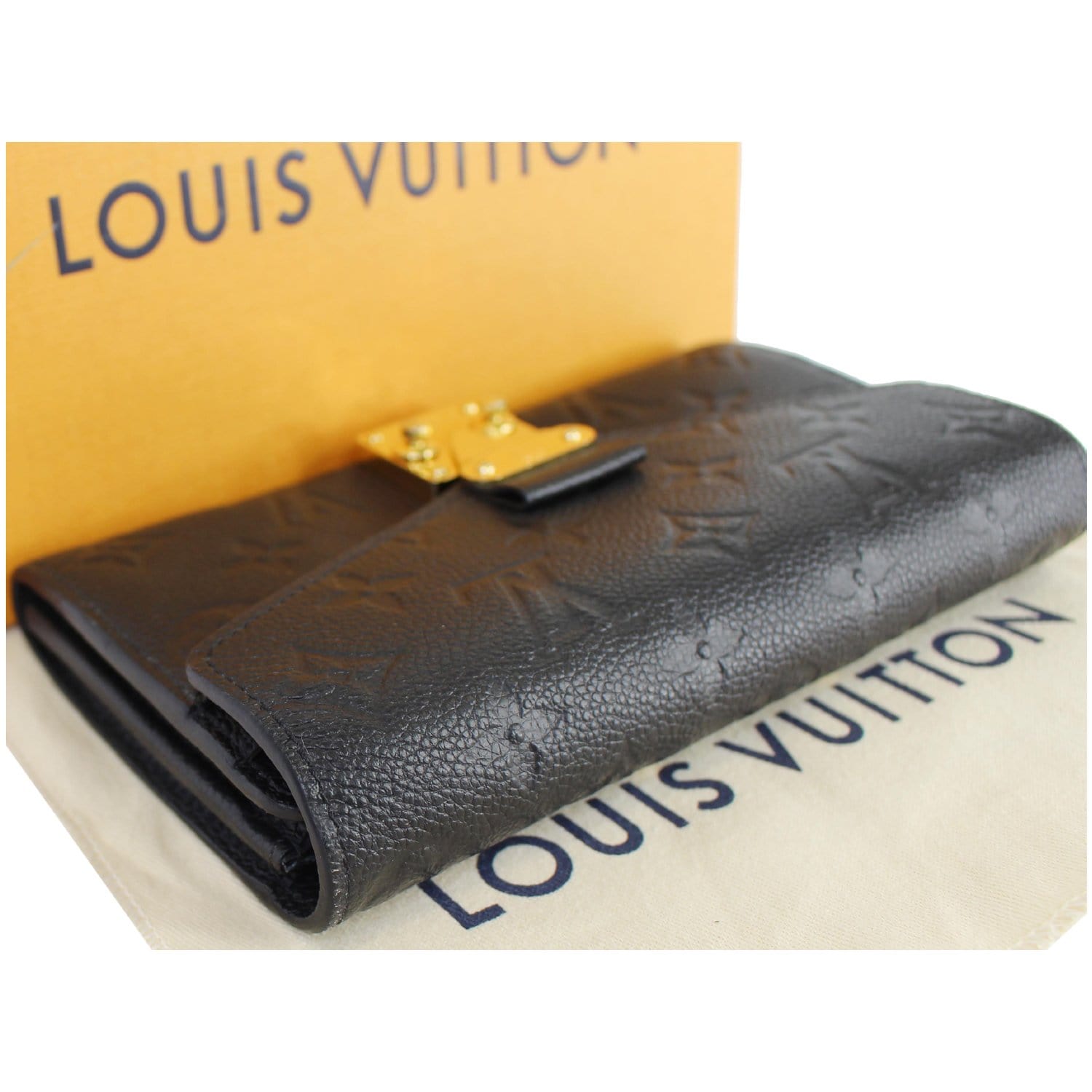 LOUIS VUITTON Empreinte Metis Compact Wallet Black 1286691