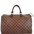 LOUIS VUITTON Speedy 35 Damier Ebene Satchel Handbag Brown