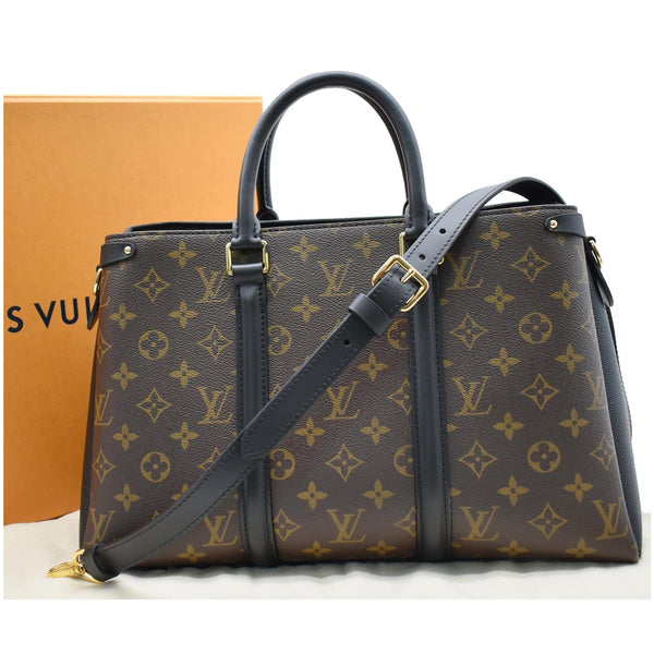 LOUIS VUITTON Soufflot MM Monogram Canvas Shoulder Bag Black