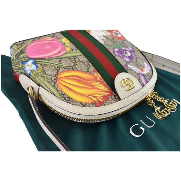 GUCCI Ophidia Flora Small Supreme Canvas Shoulder Bag Beige 499621 - Final Sale