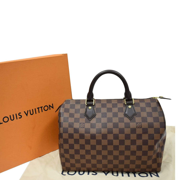 Louis Vuitton Speedy 30 Damier Ebene Shoulder Bag - full preview