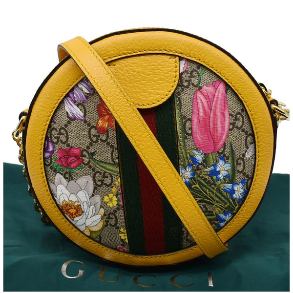 Gucci Ophidia Mini Flora GG Round Web Crossbody Bag